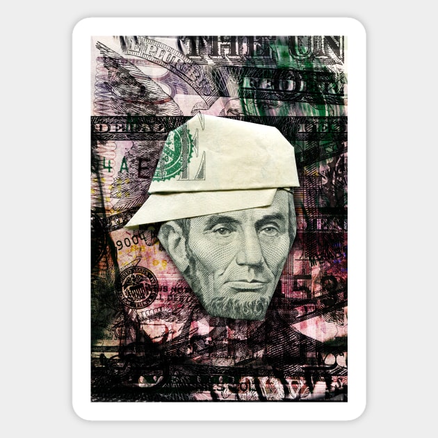 KID LINCOLN / Money Origami Sticker by yosuke